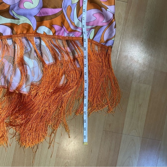 Anthropologie Delfi Collective Halter Fringe Maxi Dress Medium Retro Event - Picture 11 of 16